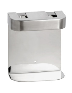 Double holder for soap dispenser, round, matt