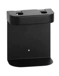 Double holder for soap dispenser, round, black