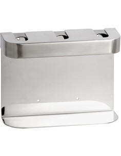 Triple holder for soap dispenser, round, matt