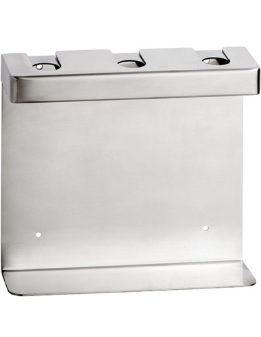 Triple holder for soap dispenser, square, matt