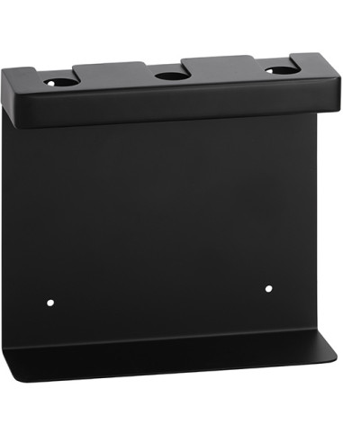 Triple holder for soap dispenser, square, black