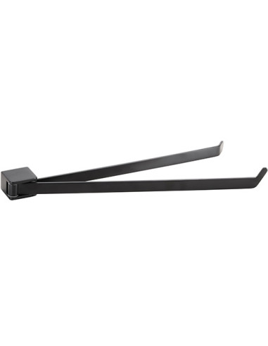 ORGANIC BLACK: Double towel holder swivel, 445 mm