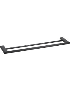 ORGANIC BLACK: Double towel holder 600 mm