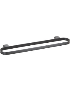 ORGANIC BLACK: Double towel holder, 500 mm