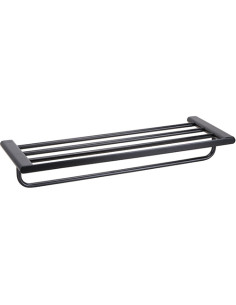 ORGANIC BLACK: Towel holder with rail, 600 mm