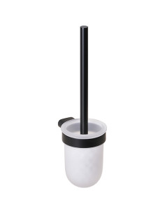 ORGANIC BLACK: Wall mounted toilet brush holder