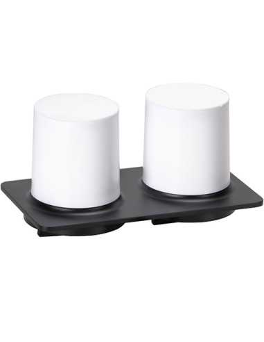 ORGANIC BLACK: Double soap dispenser 2x200 ml