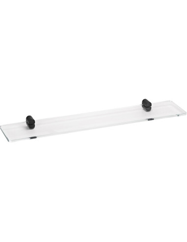 ORGANIC BLACK: Glass shelf, 600 mm