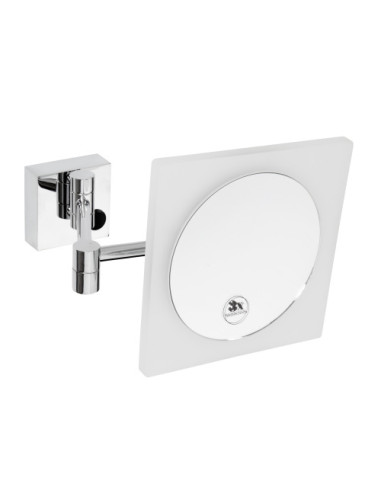 Cosmetic bath mirror with LED 220 x 220 ø 180 mm