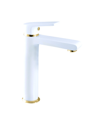 Basin lever mixer COLORADO GLOSSY WHITE/GOLD - Barva bílá/zlato,Rozměr 3/8''