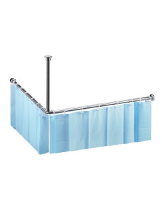 Corner shower curtain holder, 1400x1400mm, stainless steel, polished