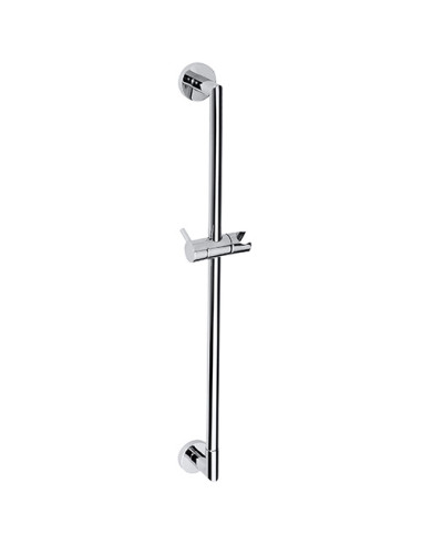 Shower rail with rider, 595 mm, brass, polished