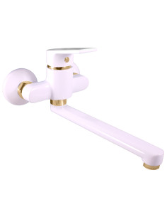 Washbasin and sink faucet COLORADO GLOSSY WHITE/GOLD -...