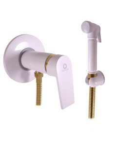 Concealed bidet faucet COLORADO GLOSSY WHITE/GOLD - Barva...