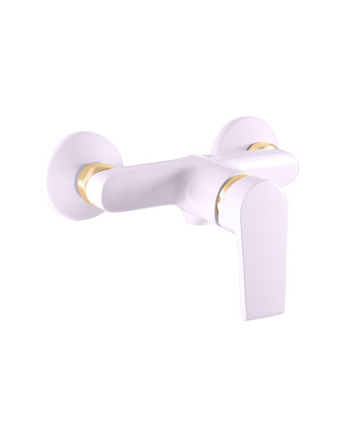 Single lever shower mixer COLORADO GLOSSY WHITE/GOLD - Barva bílá/zlato,Rozměr 100 mm