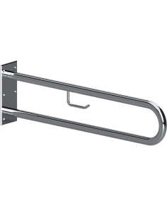 HELP: Grab bar in U shape with TP holder 750 mm, stainless steel, polished, without cover