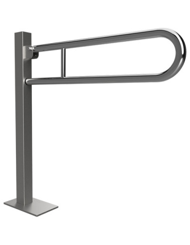 HELP: Folding grab bar U- shapped, ground mounted 750 mm, stainless steel, polished, with cover