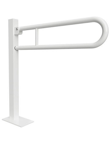 HELP: Folding grab bar U- shapped, ground mounted 750 mm, white, with cover