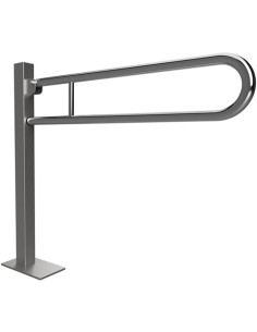 HELP: Folding grab bar U- shapped, ground mounted 850 mm, stainless steel, polished, with cover