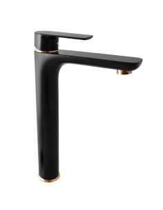 Washbasin faucet  high VLTAVA BLACK MATT/GOLD - Barva...