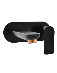 Washbasin built-in faucet VLTAVA BLACK MATT/GOLD - Barva...