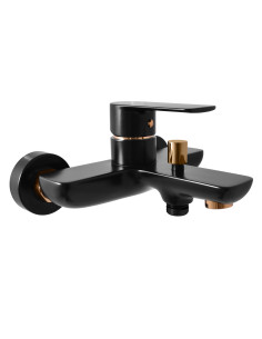 Bath lever mixer VLTAVA BLACK MATT/GOLD - Barva černá...