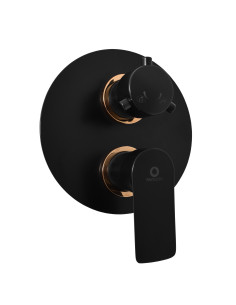 Built-in bath/shower lever mixer VLTAVA BLACK MATT/GOLD -...