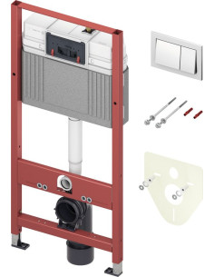 TECEbase toilet module with Base cistern, including TECEbase bright chrome toilet flush plate, installation height 1120 mm - 4