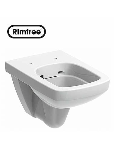 Nova Pro pie sienas piestiprināms WC pods Rimfree, taisnstūrveida, 53cm