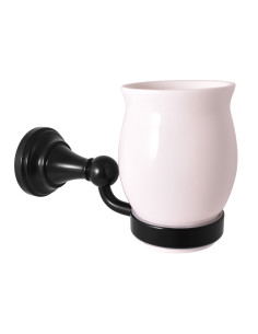 Toothbrush holder ceramic black matt Bathroom accessory...