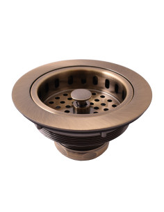Sink waste 6/4'' with stainless steel grid BRONZE - Barva...