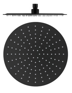 Dušas galva - apaļa, misiņš ø 30 cm BLACK MATT,RAV Slezák