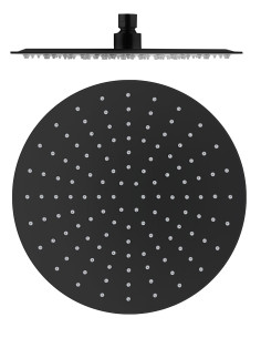 Head shower - round, brass ø 30 cm BLACK MATT - Barva...