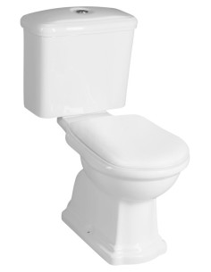 Kerasan Retro compact toilet with horizontal outlet, white 1013 01 - 3