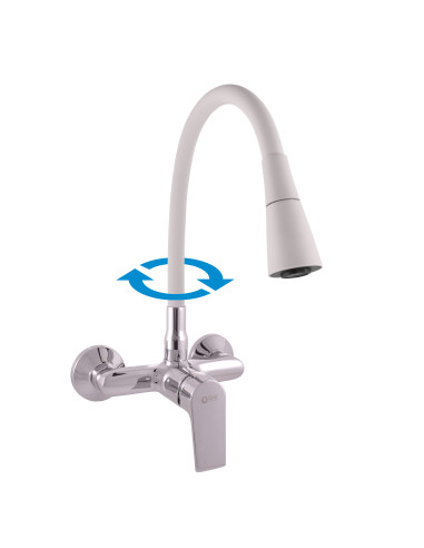 COLORADO Sink lever mixer with flexible spout - Barva chrom,Rozměr 150 mm
