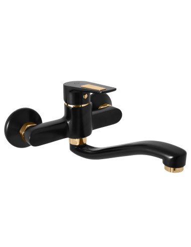 Washbasin/Sink faucet COLORADO BLACK MATT/GOLD - Barva černá matná/zlato,Rozměr 100 mm