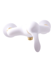 Shower lever mixer LABE GLOSSY WHITE/GOLD - Barva...