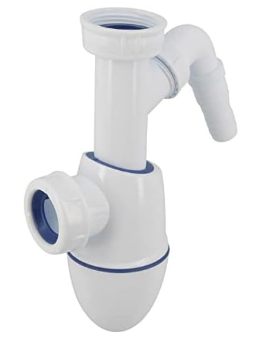 Sink siphon with washing machine connection D32mm - 4