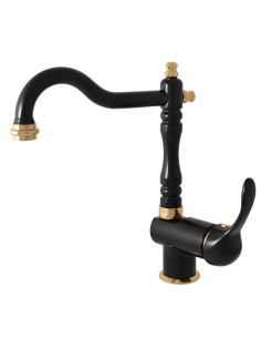 Sink lever mixer LABE BLACK MATT/GOLD - Barva černá...