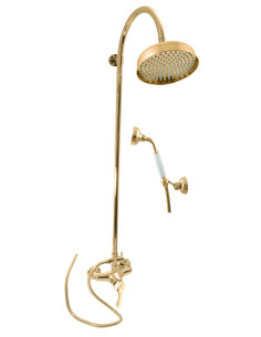 Bath lever mixer with head shower and hand shower LABE...