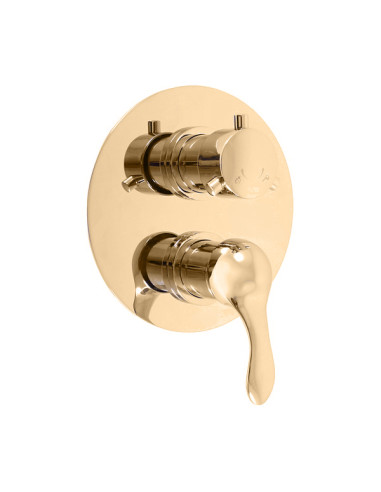 Built-in Single lever shower mixer with switch LABE GOLD - Barva ZLATÁ - lesklá