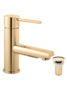Basin lever mixer with pop-up waste SEINA GOLD - Barva...