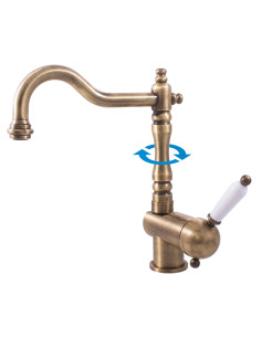 Sink lever mixer LABE Bronze - Barva stará mosaz,Rozměr...