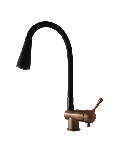 Sink faucet with flexible hanger with shower LABE BRONZE - Barva stará mosaz,Rozměr 1/2''