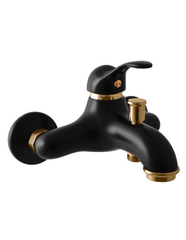 Bath lever mixer LABE BLACK MATT/GOLD - Barva černá matná/zlato,Rozměr 150 mm