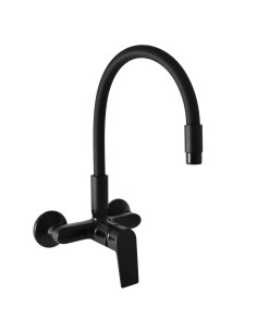 COLORADO Sink lever mixer with flexible spout BLACK MATT...