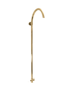 Shower rod with switch for faucets with overhead and hand...