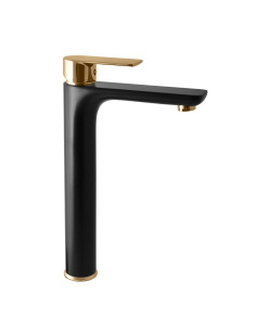 Washbasin faucet  high VLTAVA BLACK MATT/GOLD - Barva...