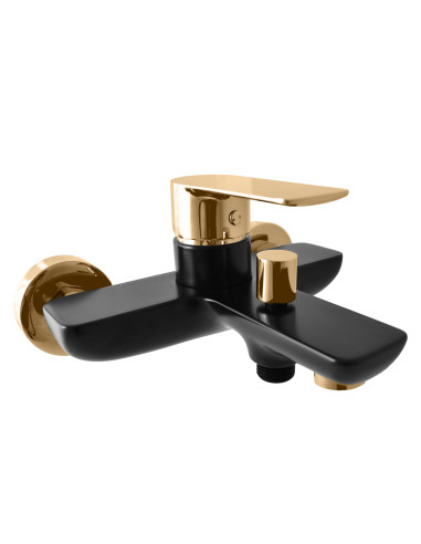Bath lever mixer VLTAVA BLACK MATT/GOLD - Barva černá matná/zlato,Rozměr 150 mm