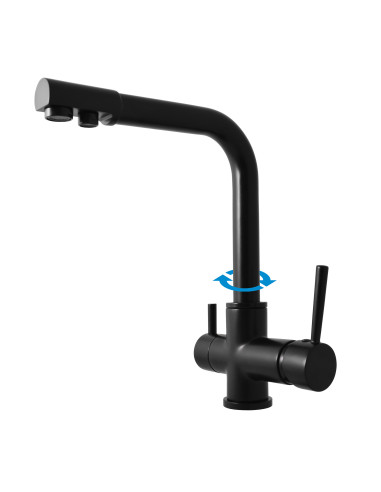 Sink lever mixer SEINA BLACK MATT - Barva černá matná,Rozměr 3/8''